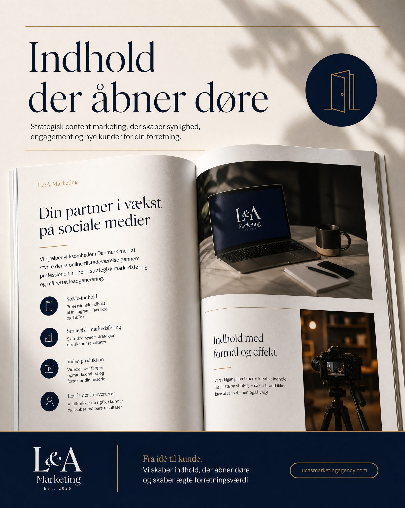 L&A Marketing brochure — Indhold der åbner døre